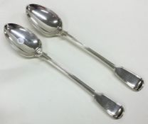 A good pair of Victorian silver fiddle and thread