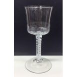 A large opaque wine glass with fluted bowl to doub
