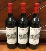 Three x 75 cl bottles of Château Prince Pomerol 20