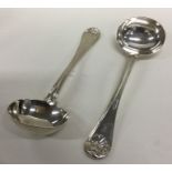 A pair of heavy OE, thread and shell pattern silve