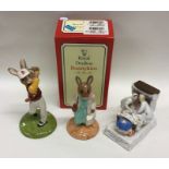 Two Royal Doulton Bunnykins figures together with