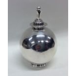 GEORG JENSEN: An unusual silver scent bottle of st