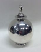 GEORG JENSEN: An unusual silver scent bottle of st