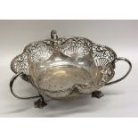 An Edwardian silver sweet dish with pierced decora