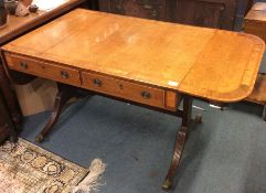 A good Georgian mahogany two drawer sofa table on