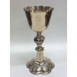 A rare 17th Century silver gilt German chalice / c