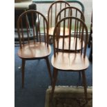 A set of four Ercol bow back chairs. Est. £40 - £6