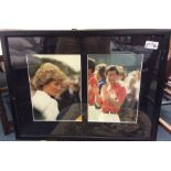 A framed and glazed pair of pictures of Prince Cha