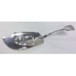 EXETER: A rare pierced silver fish slice with brig