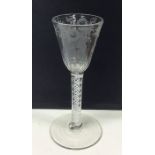 A good Georgian opaque twist drinking glass with d
