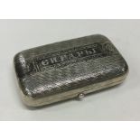 A Russian silver hinged snuff box with weave decor