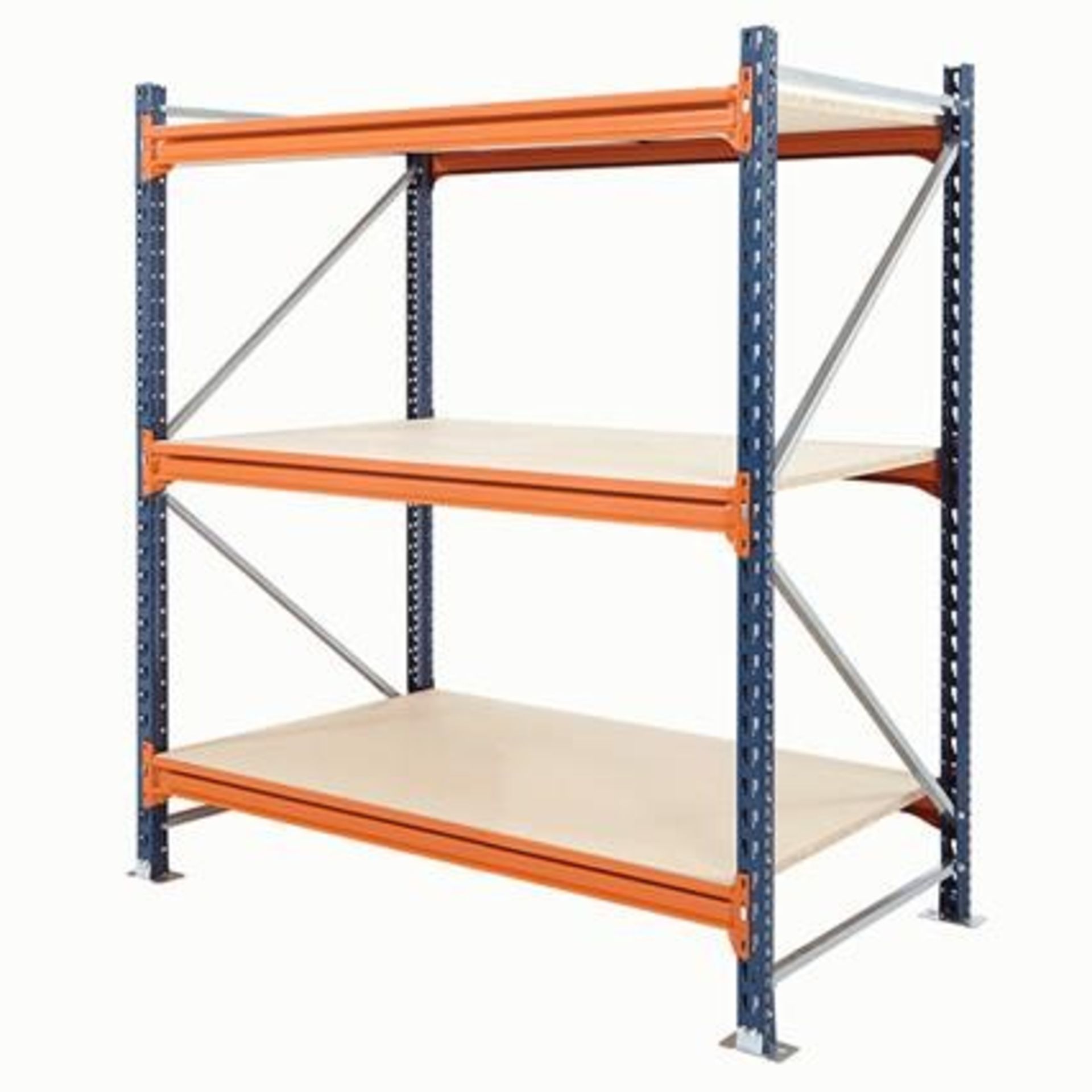 Mecalux 7515 boltless archive shelving, 17 x uprights, approx. 136 x 1.2m cross beams with