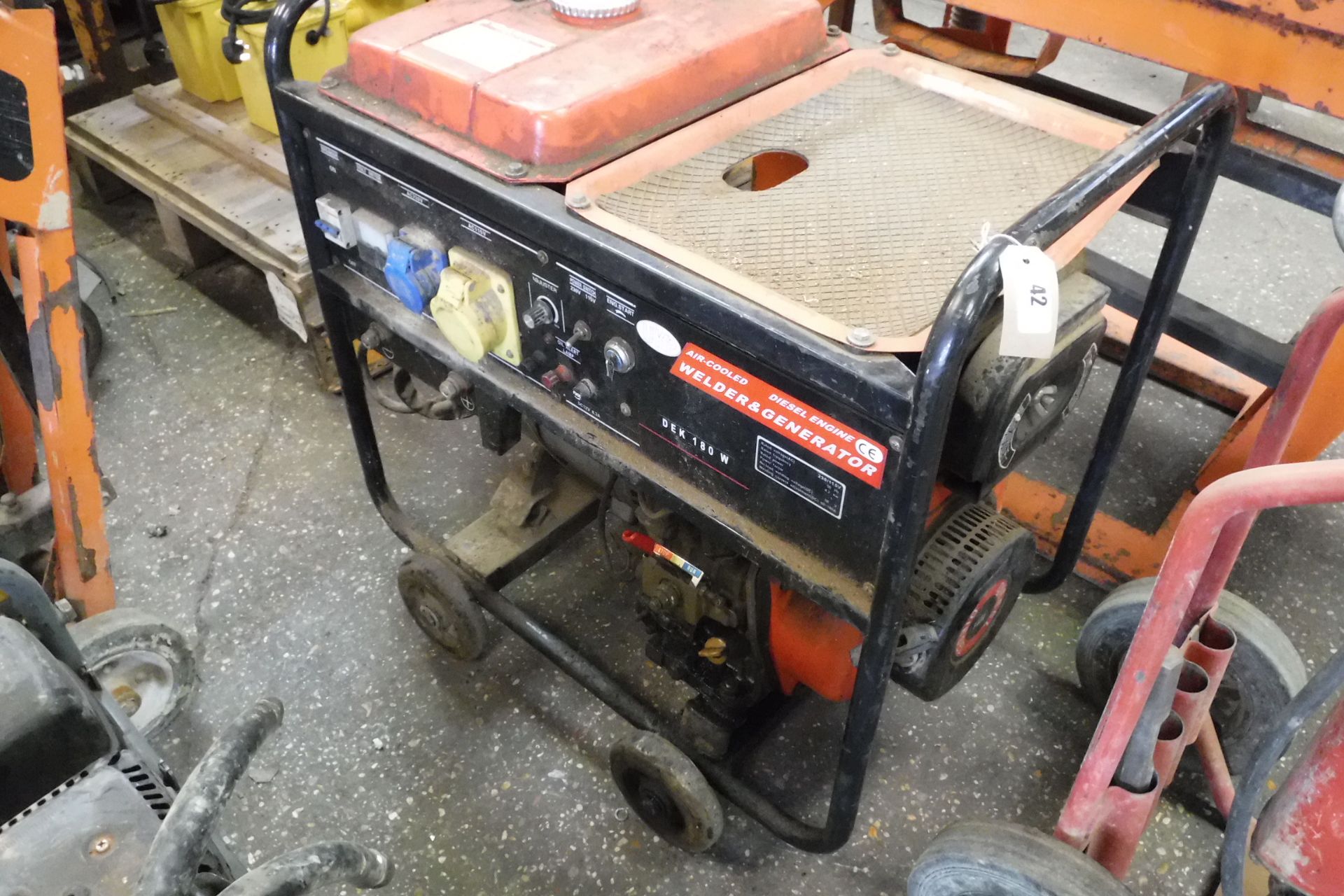 Air cooled diesel engine welder generator, model DEK180W