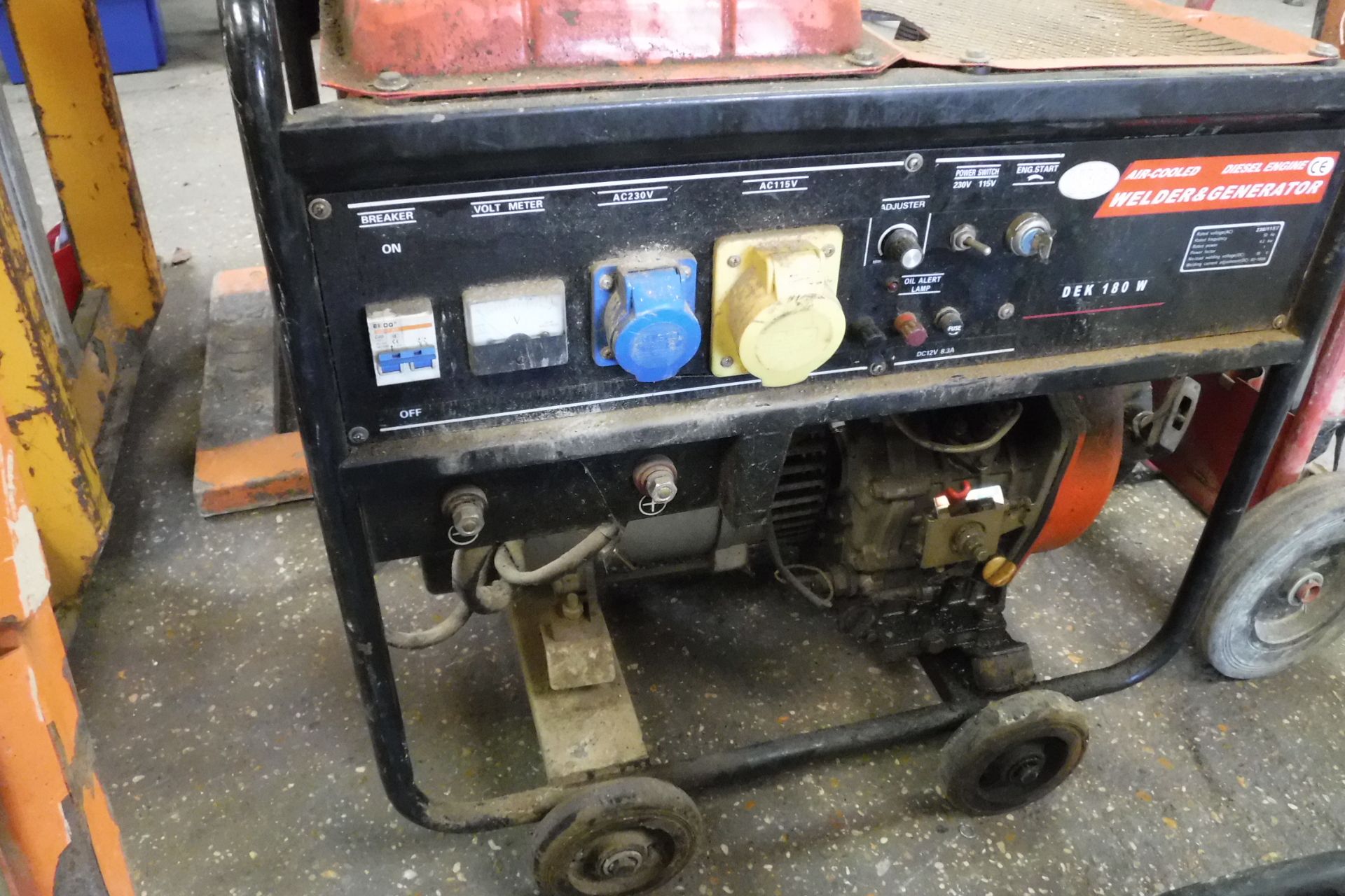 Air cooled diesel engine welder generator, model DEK180W - Image 2 of 3