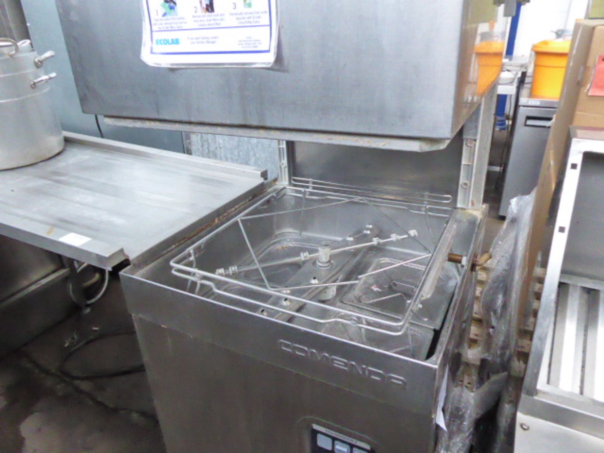 60cm Comenda lift top pass through dishwasher with associated draining board - Image 2 of 2
