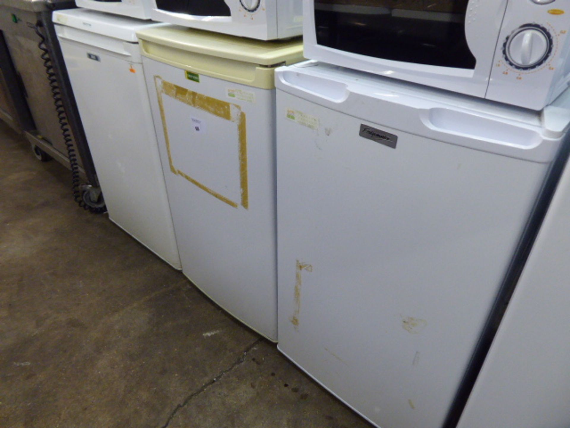 2 undercounter single door white fridges and similar freezer - 19