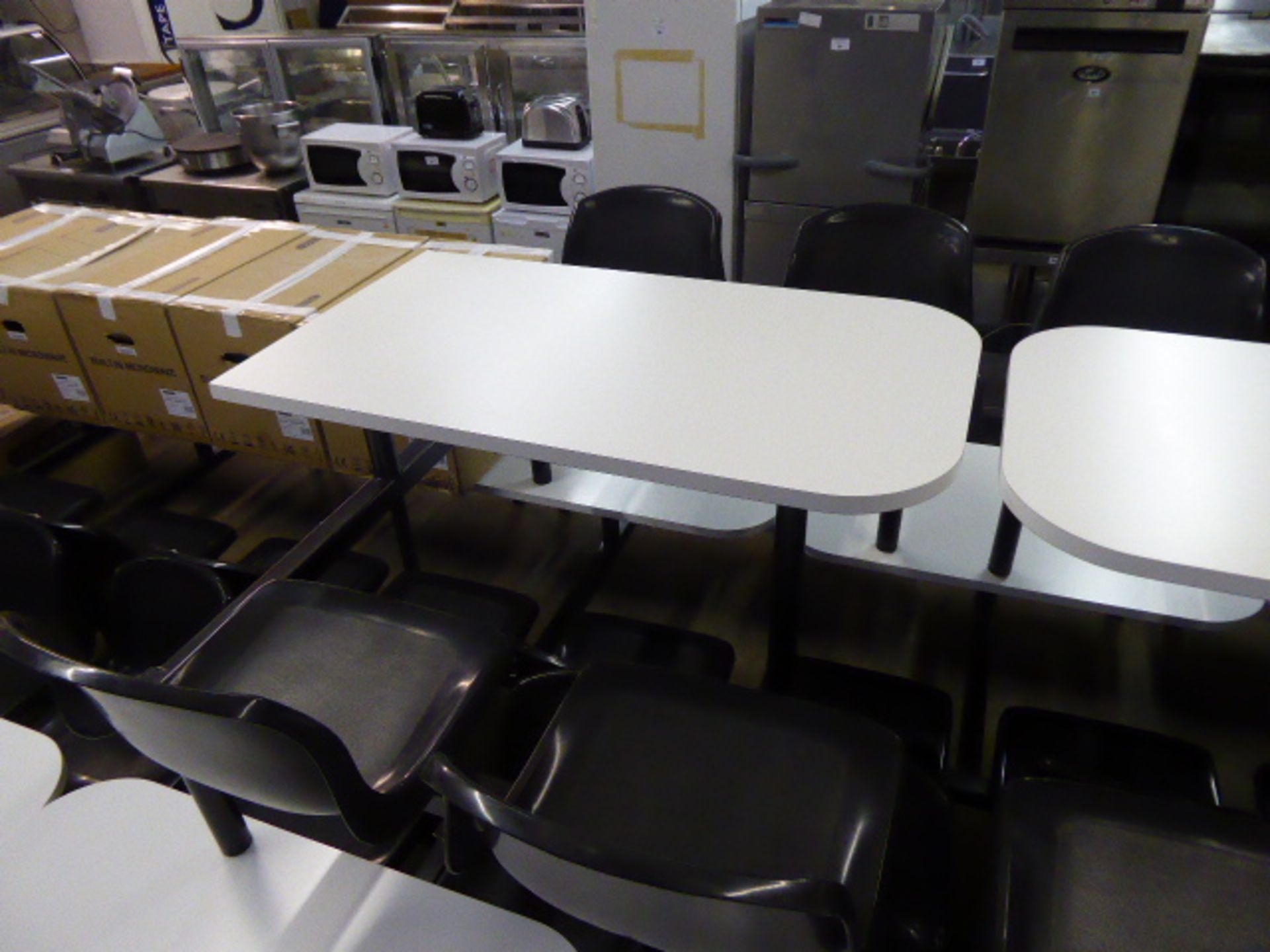 4 person canteen table and chair set (maximum floor space 170cm x 95cm)