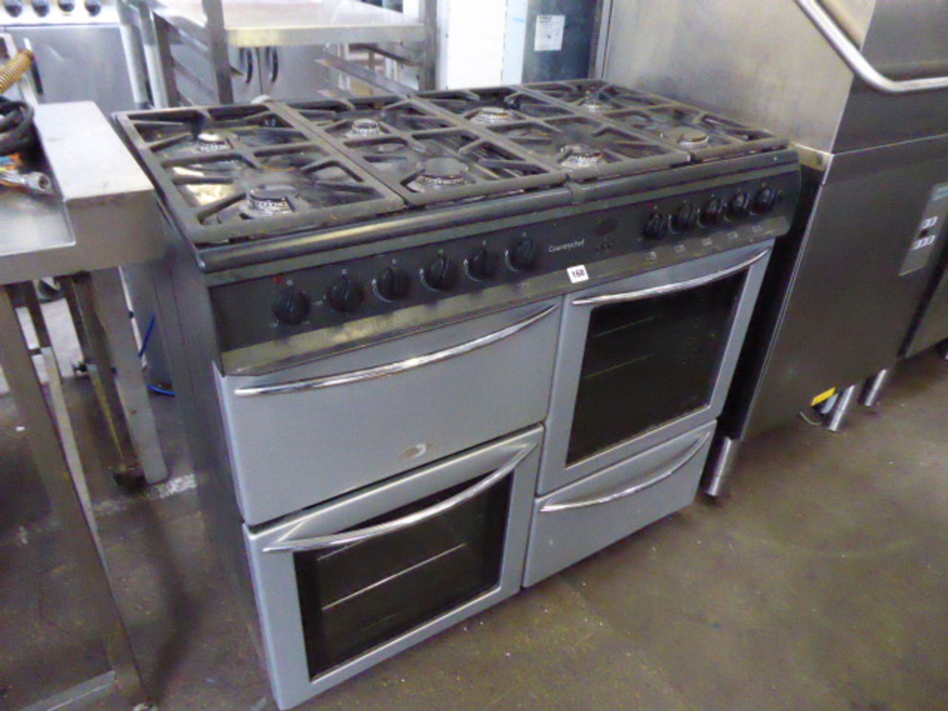 100cm gas domestic Country Chef range cooker with 8 burners and ovens under