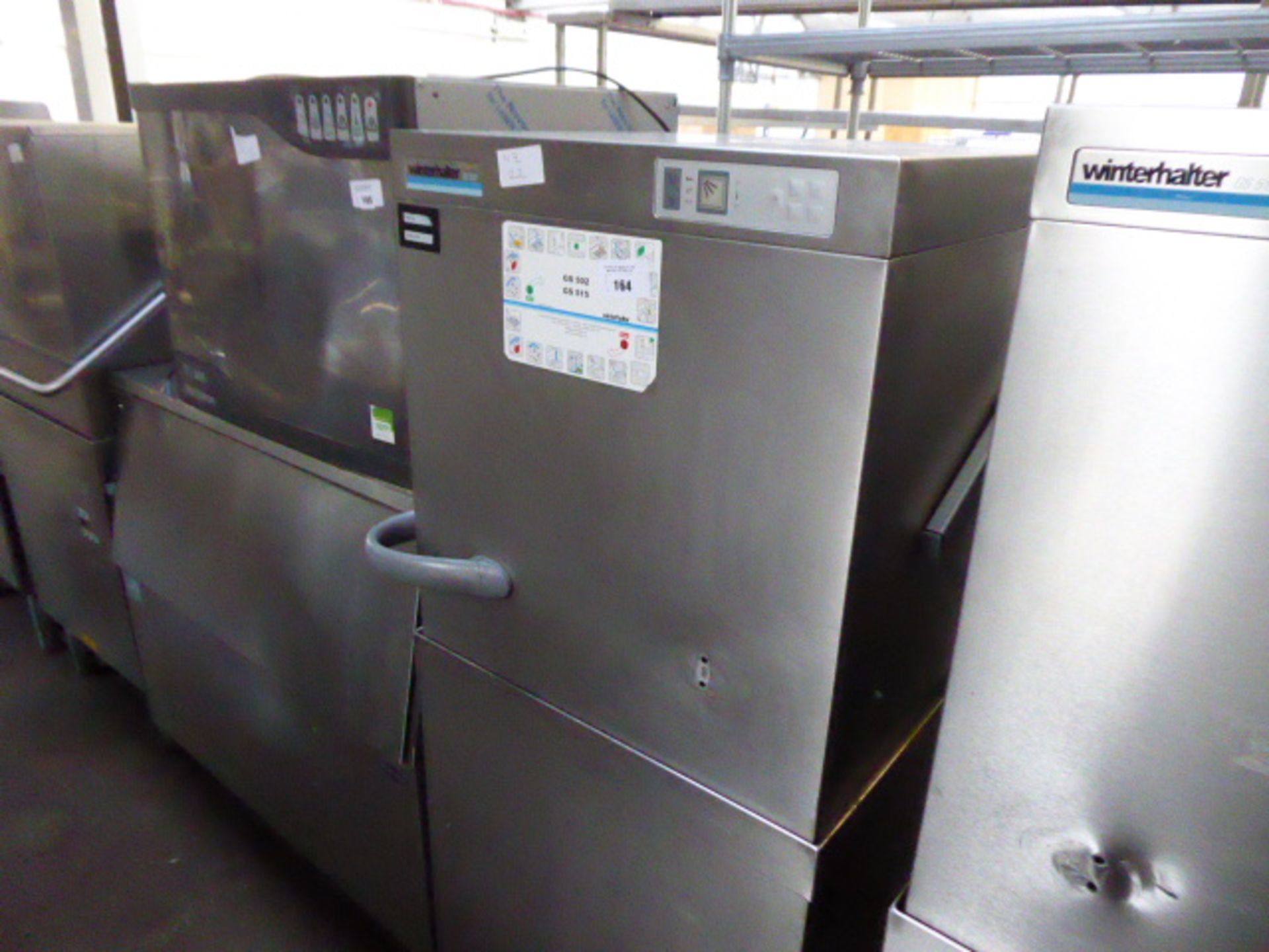 70cm Winterhalter Model GS515 lift top pass through dishwasher