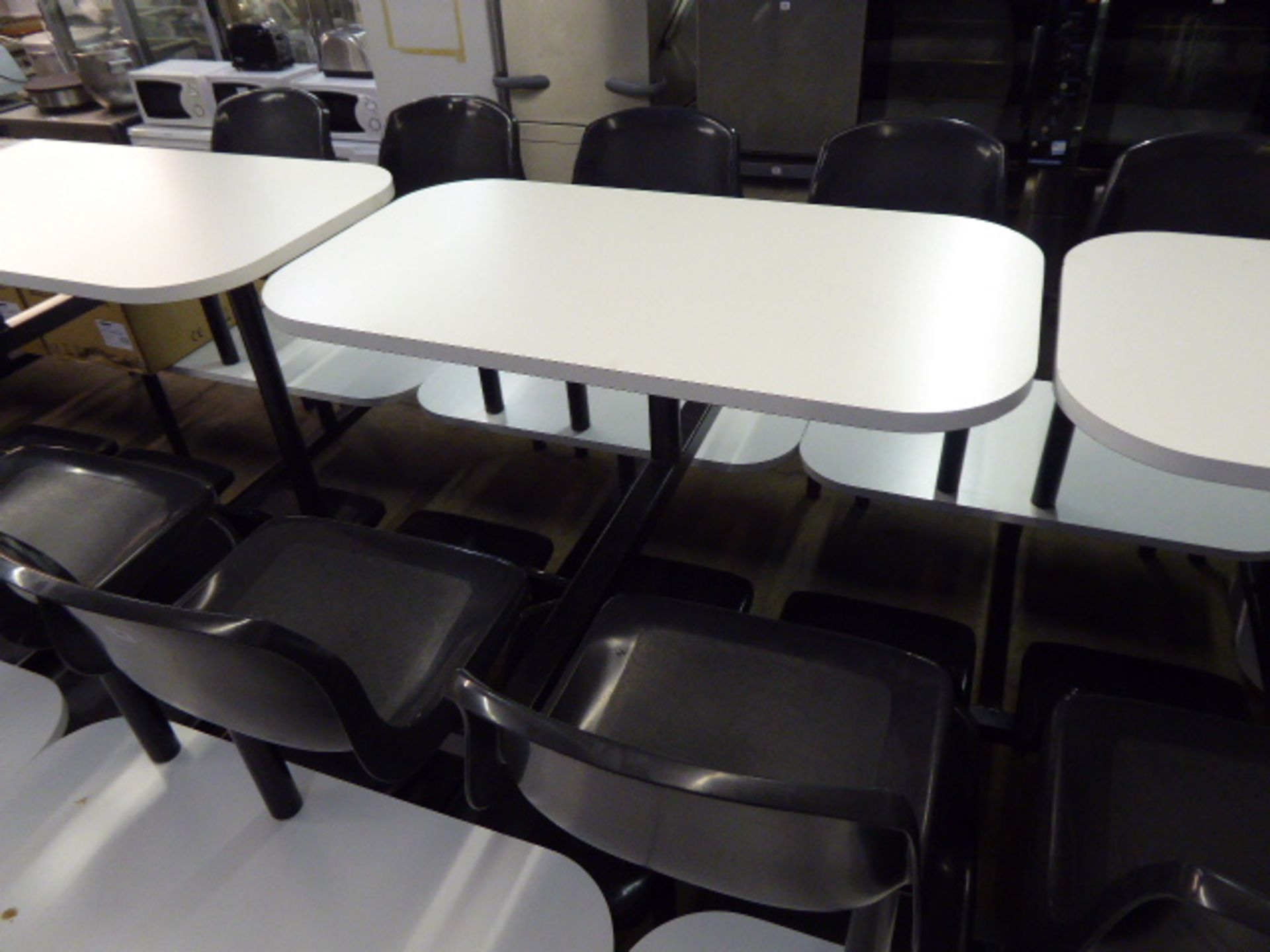4 person canteen table and chair set (maximum floor space 170cm x 95cm)