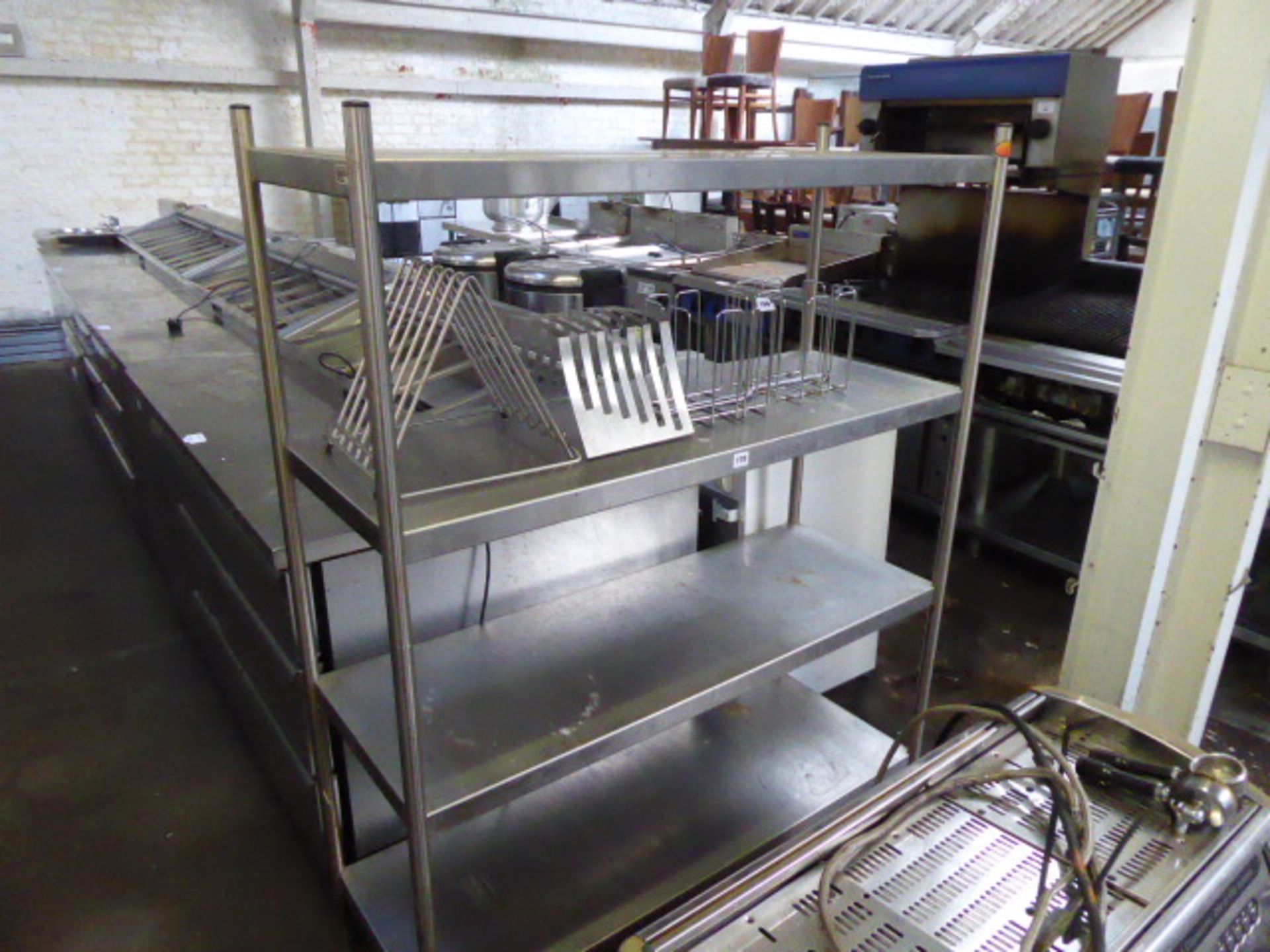 120cm stainless steel 4 tier pot rack