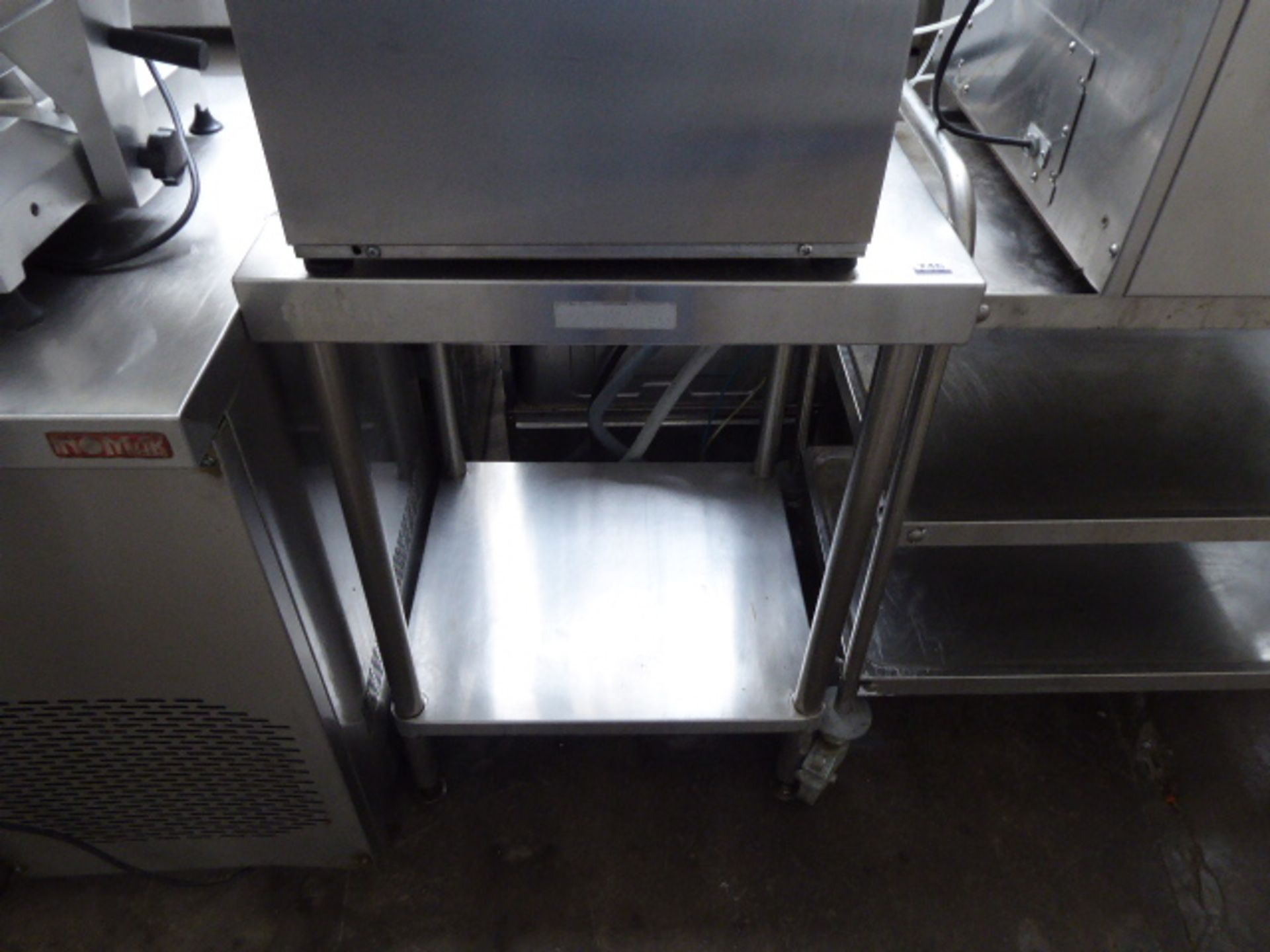 60cm stainless steel preparation table with shelf under