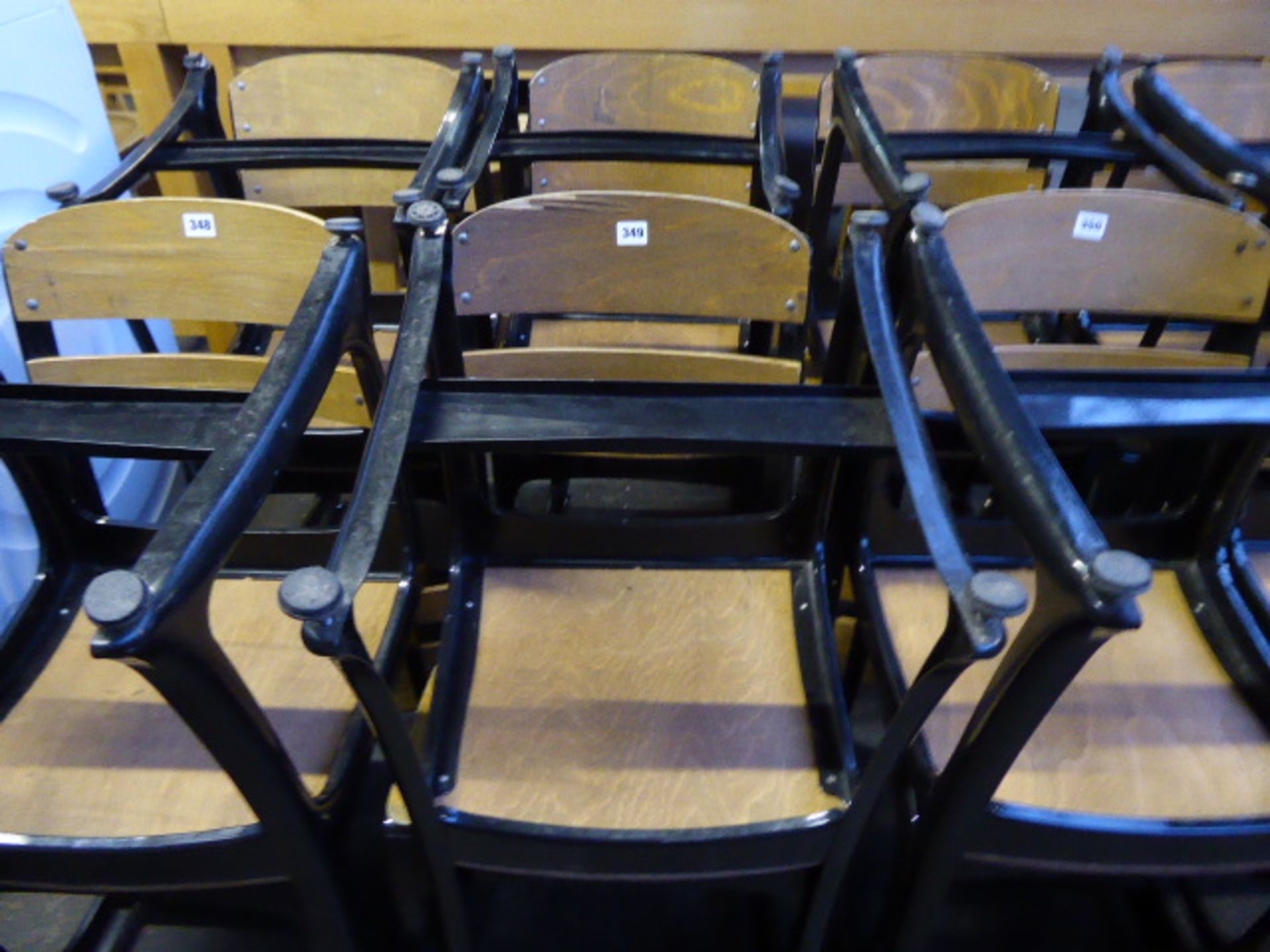 4 Eton vintage style school chairs