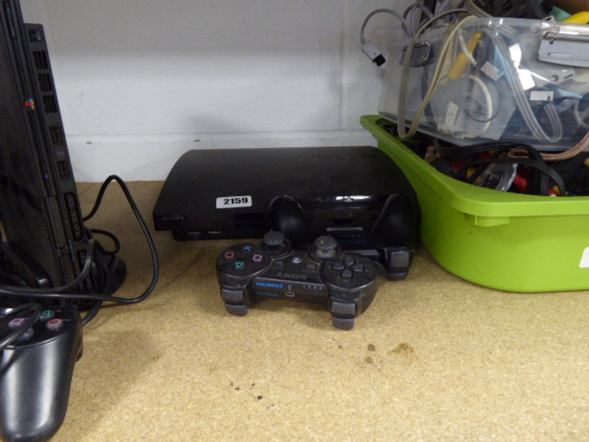 (73) Playstation 3 console with 2 controllers