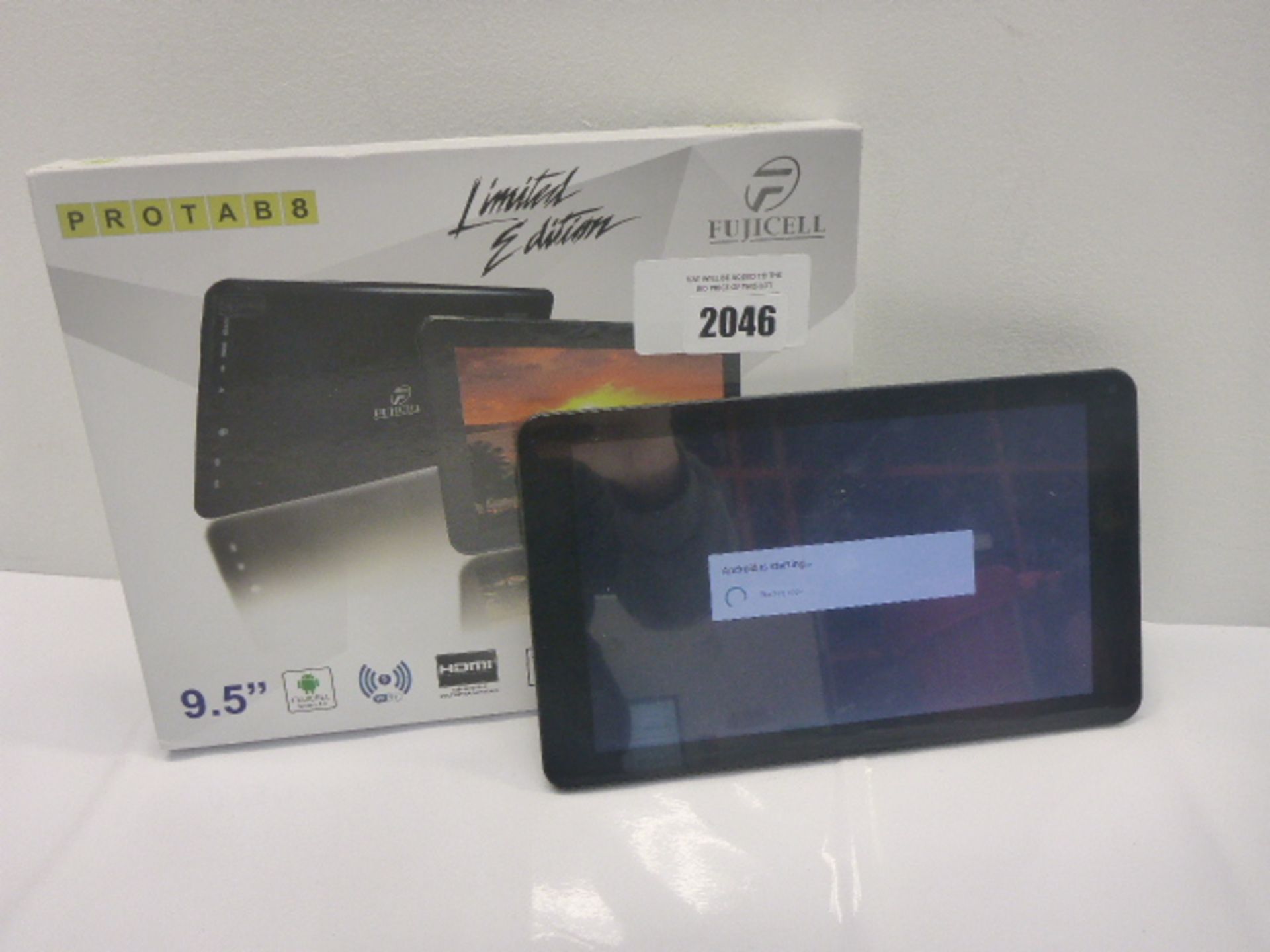 Protab Android tablet by Fujicell with charging cable and box.