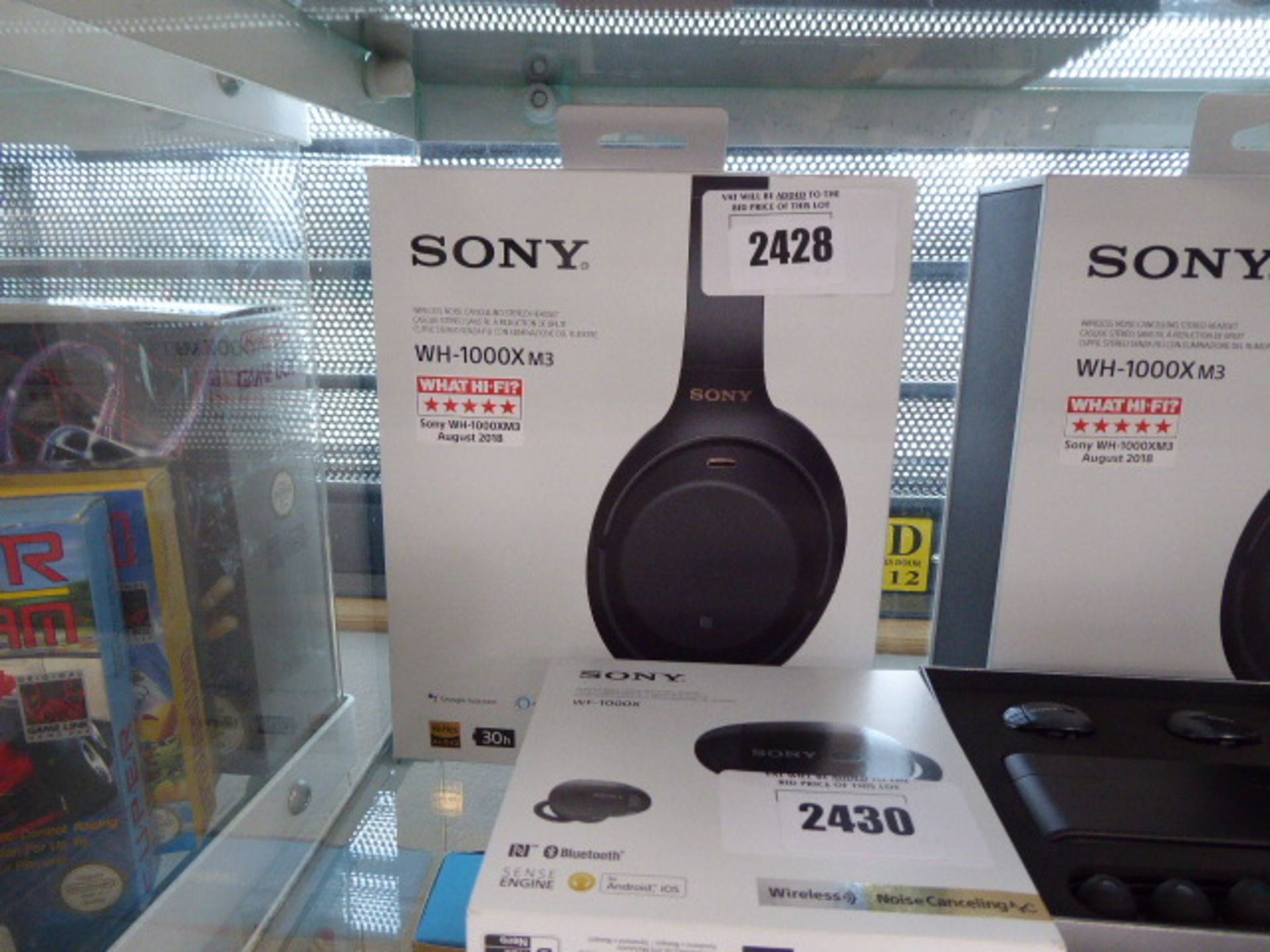 Sony WH-1000XM3 active noise cancelling headphones in box