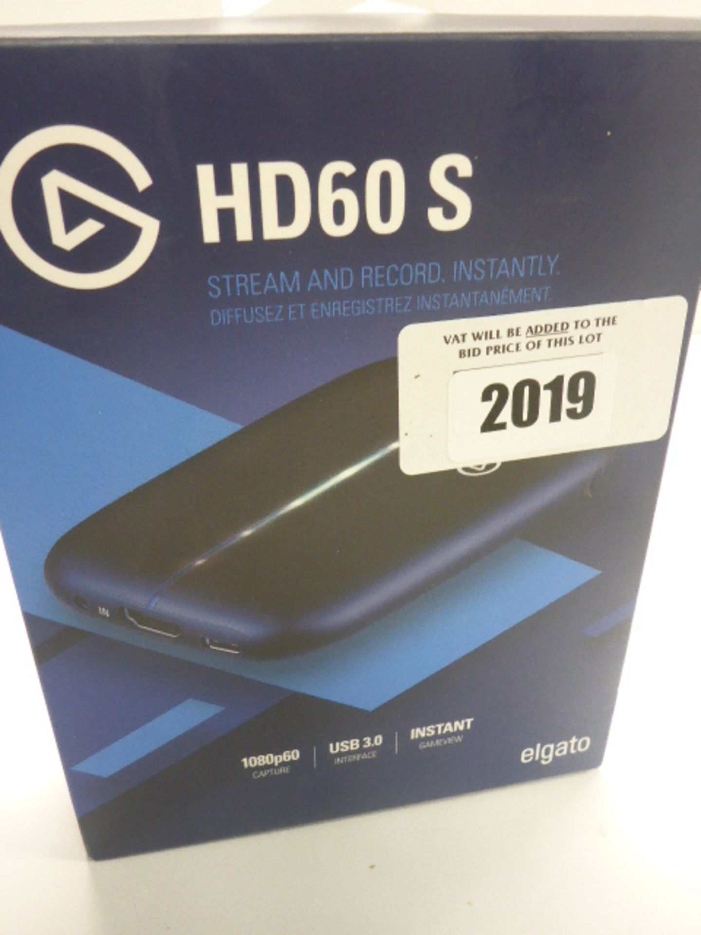 Elgato HD60S 1080p 60 fps capture device, boxed.