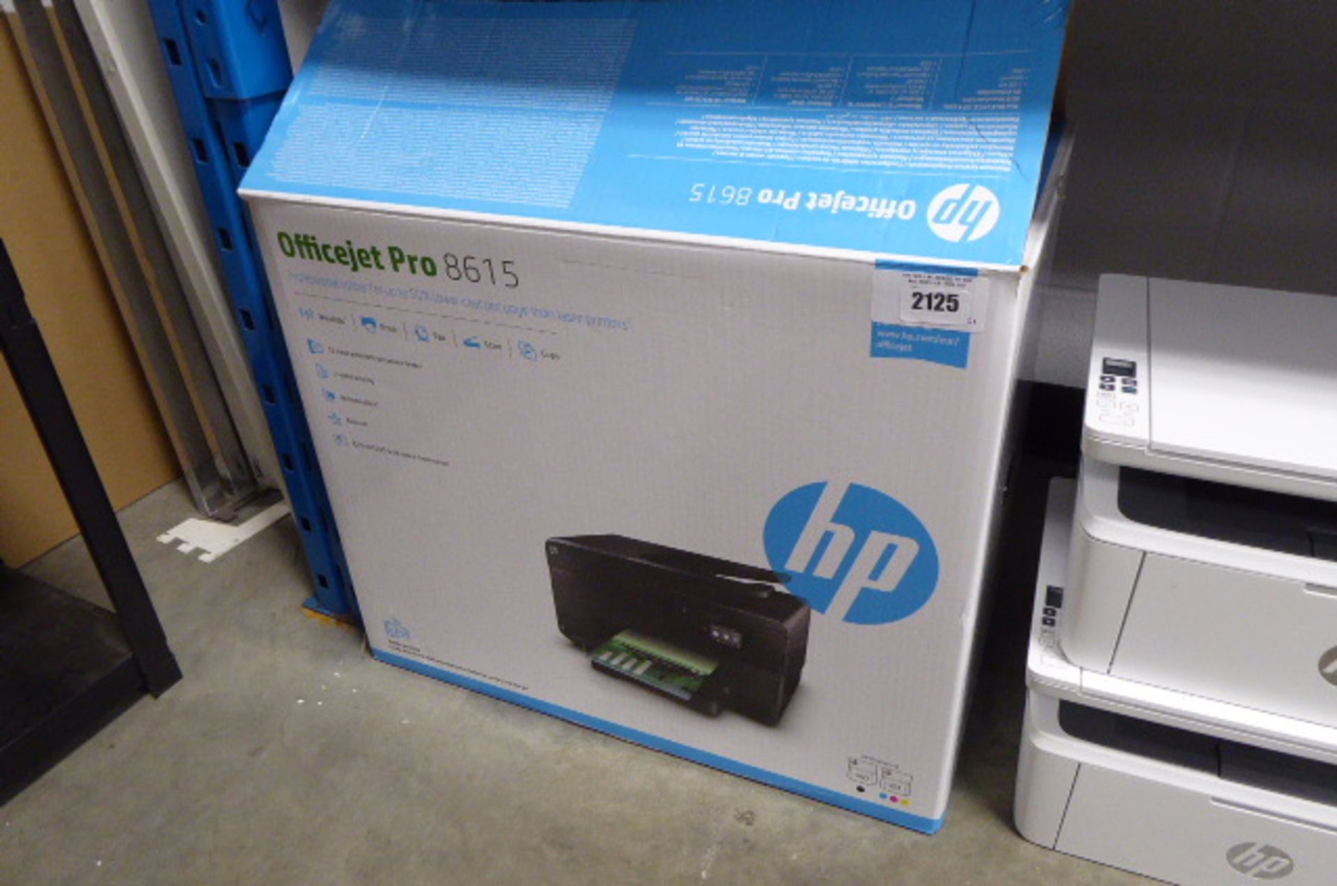 HP Officejet Pro 8615 printer in box