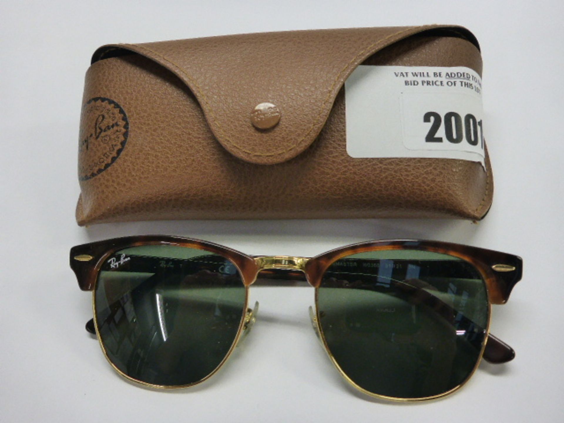 Ray-Ban Clubmaster RB 3016 sunglasses with case.