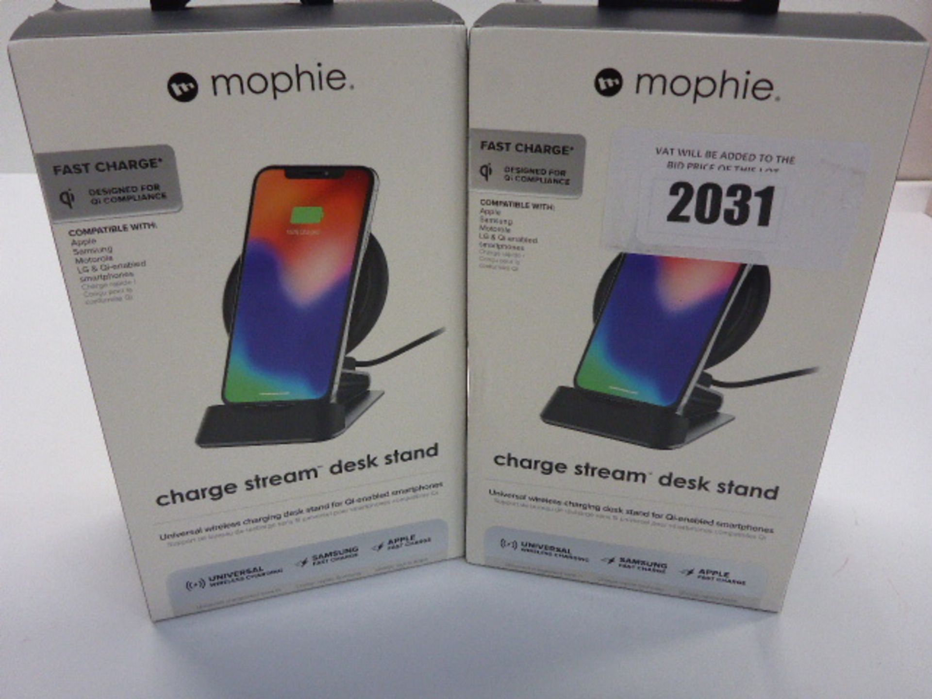 2x Mophie Charge Stream desk stand