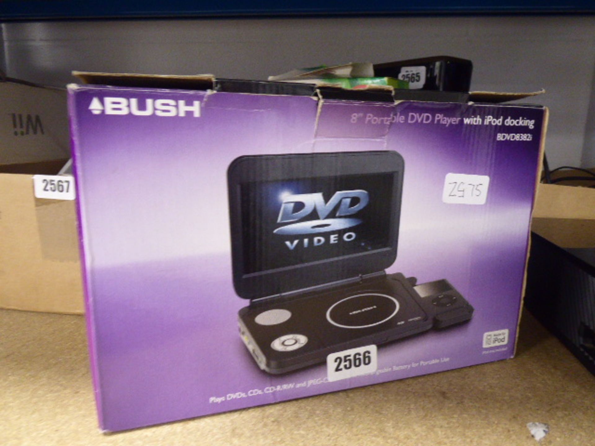 Bush portable DVD player in box