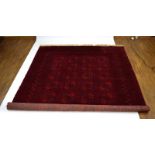 A Belgian 'Prado Orient Keshan Super' carpet with a red ground,