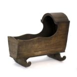 An 18th century oak cradle