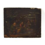 Late 17th/early 18th Century Dutch School, The interior of a public house, unsigned, oil on board,