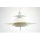 A Danish Type 1033-P white enamelled four-tier ceiling light CONDITION REPORT: Wear