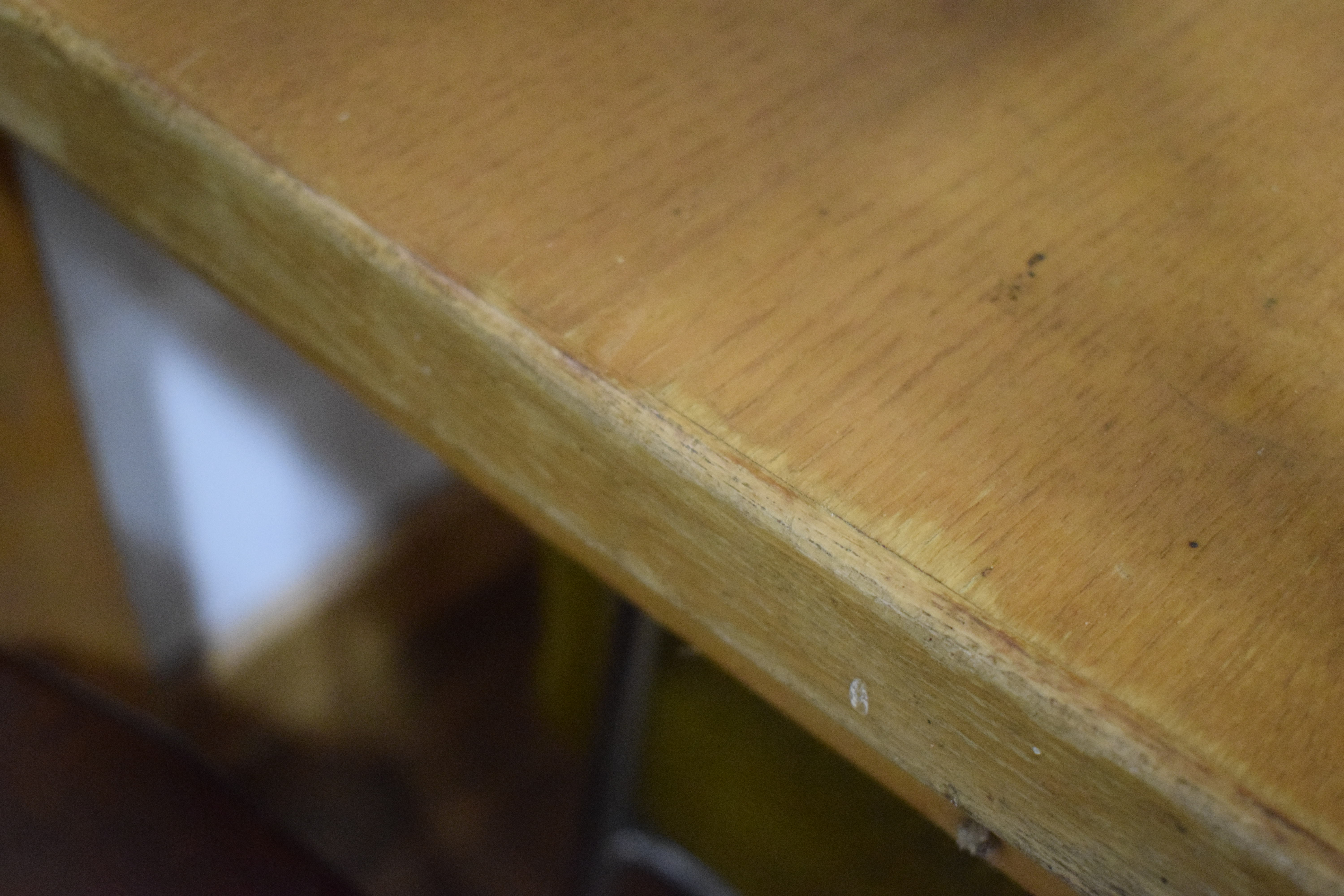 Attributed to Alvar Aalto, an oak and crossbanded dining table on bentwood-to-solid square legs, l. - Image 7 of 20