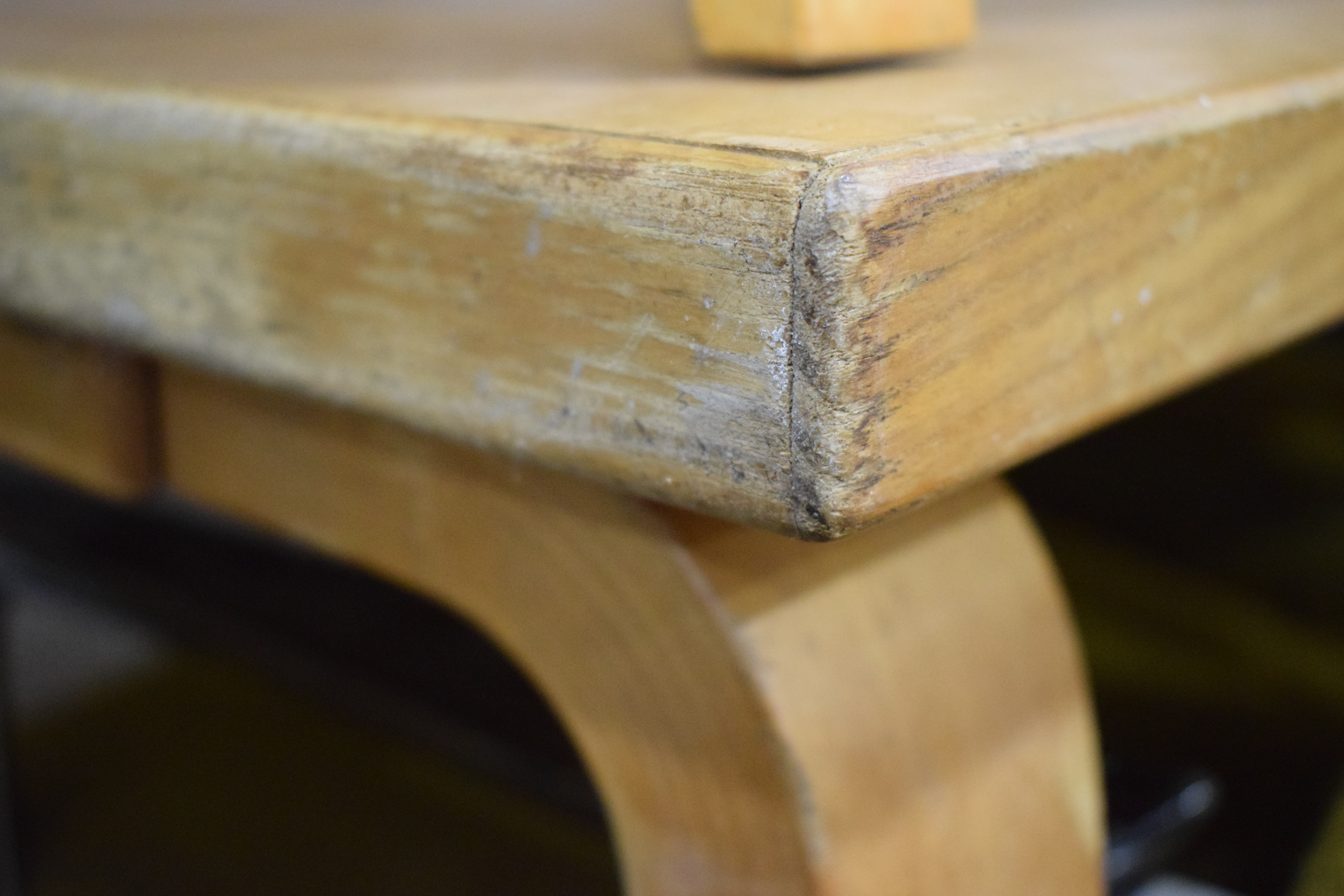 Attributed to Alvar Aalto, an oak and crossbanded dining table on bentwood-to-solid square legs, l. - Image 5 of 20