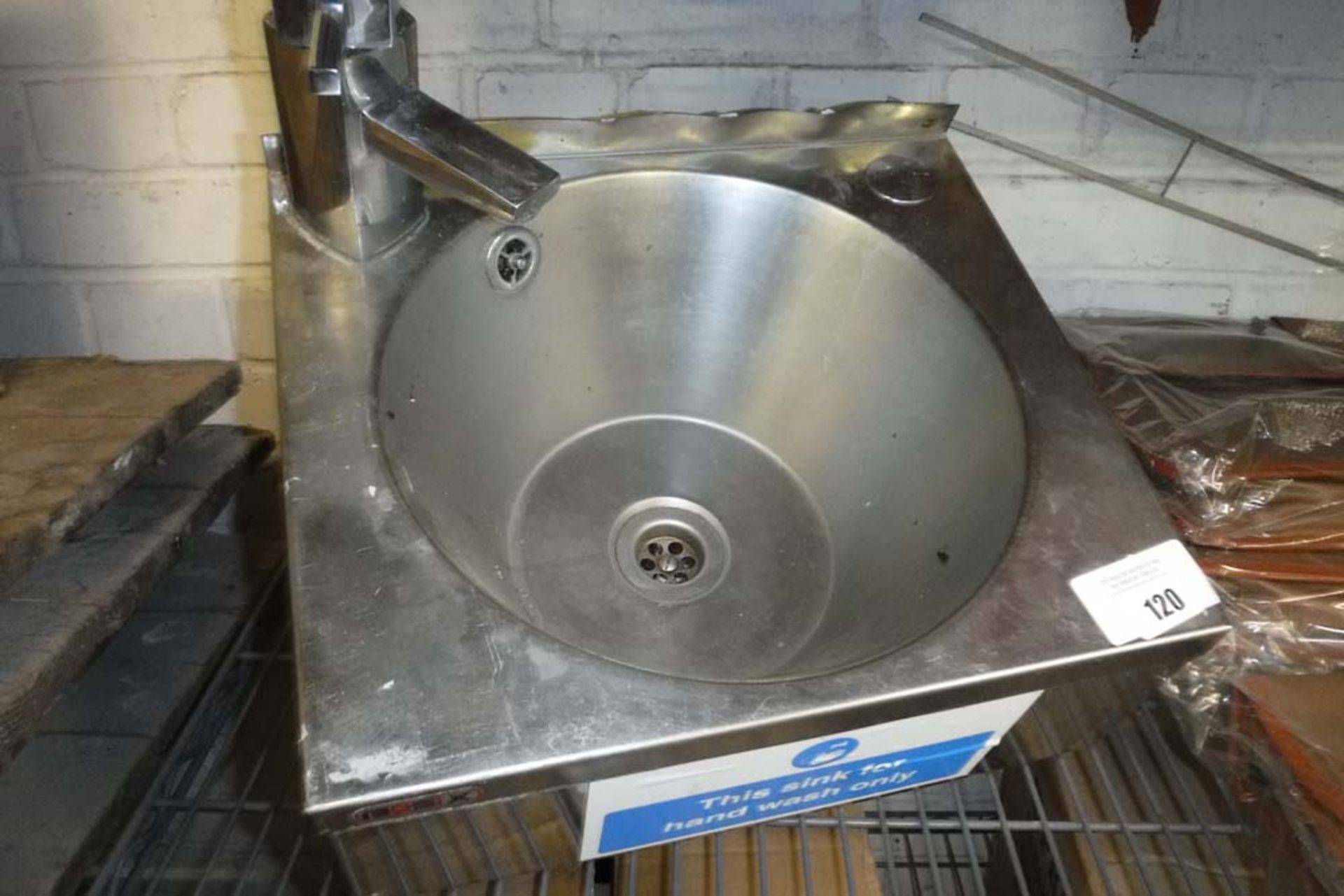 40cm stainless steel hand basin with tap