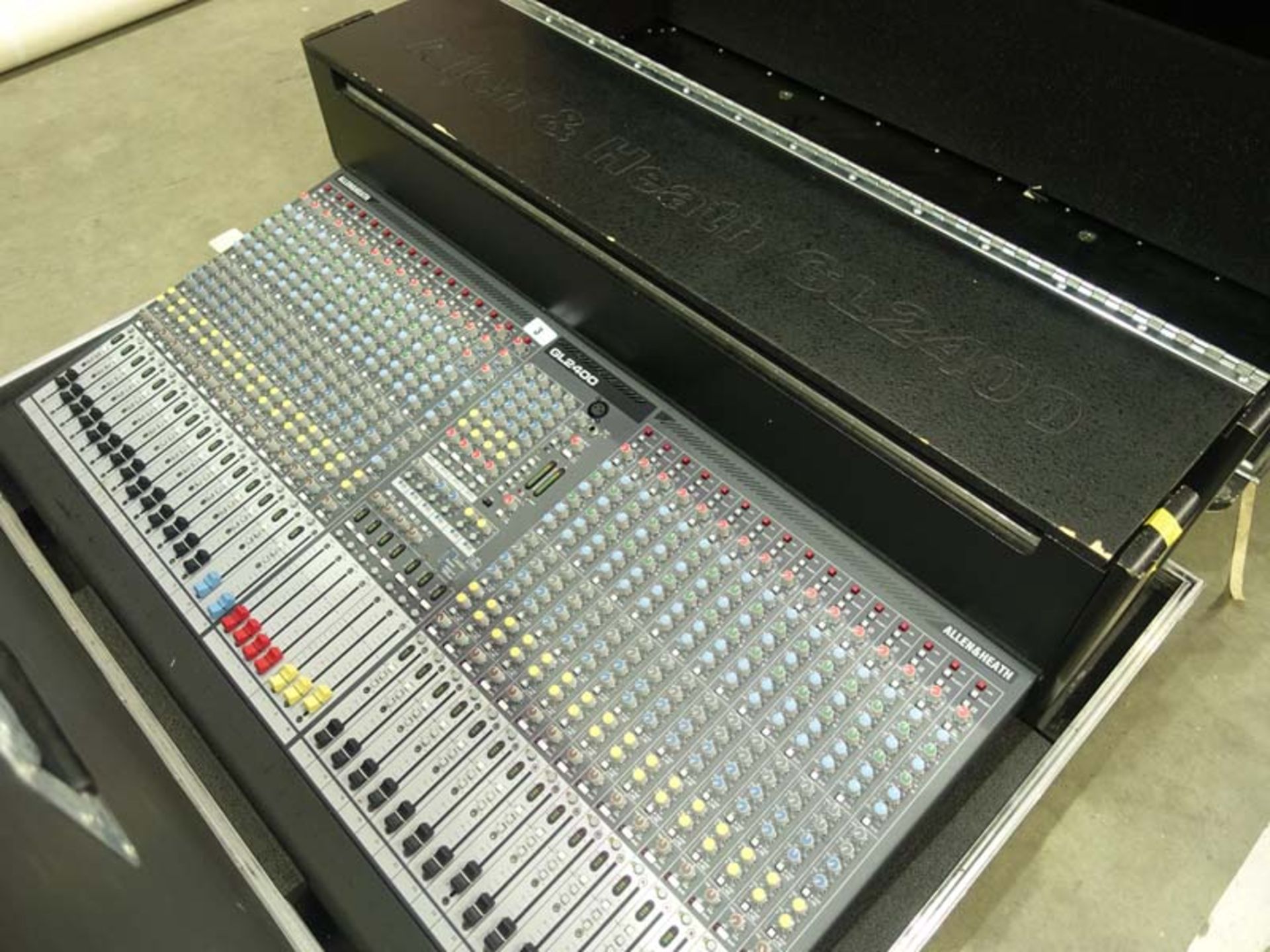 Allen & Heath model GL2400 32 channel mixing deck with wheeled flight case - Image 2 of 2