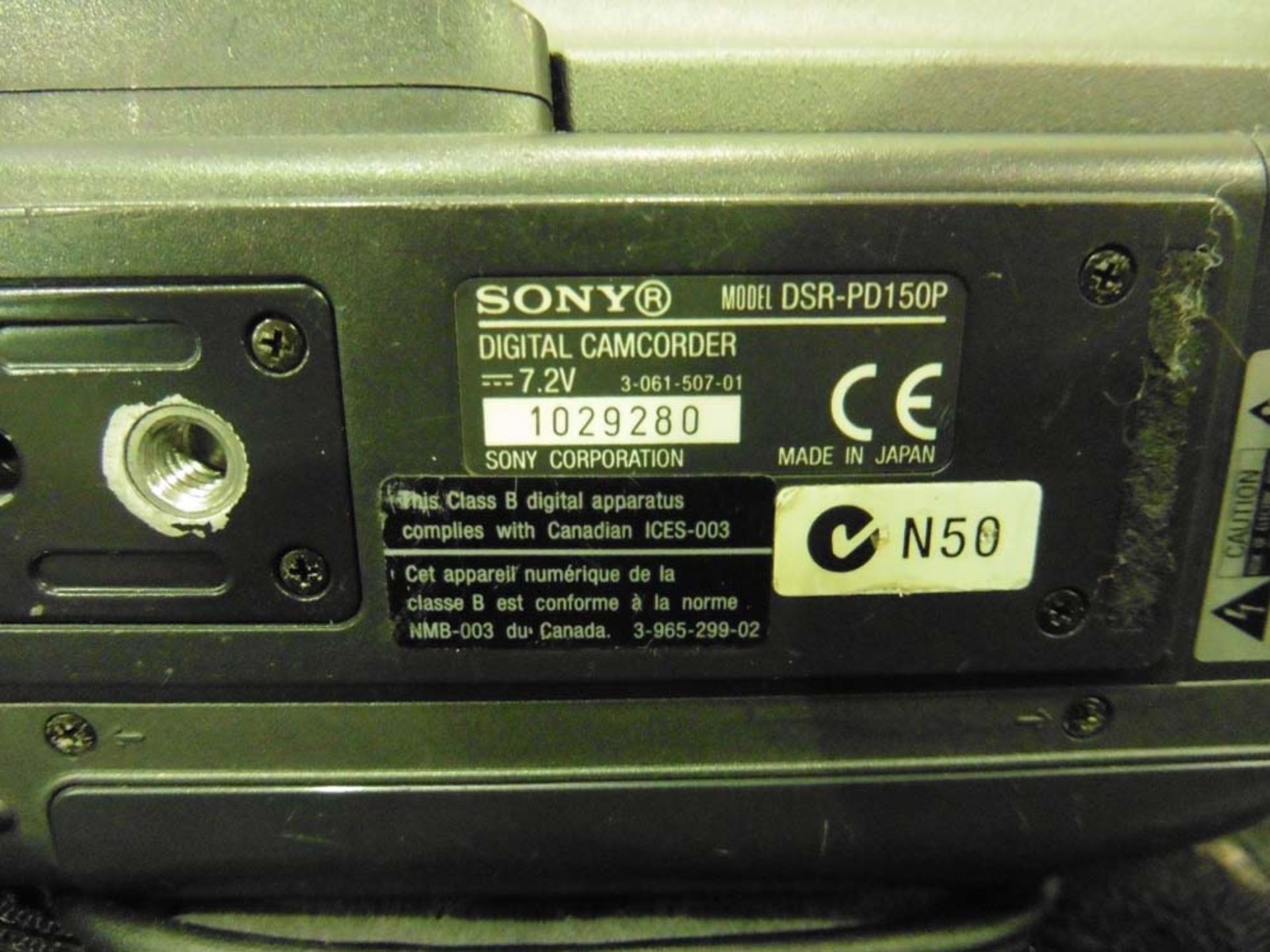 Sony model DSRPD150P digital camcorder and DVD plus mini DVD and Sony DVCam PowerHad EX and - Image 10 of 10