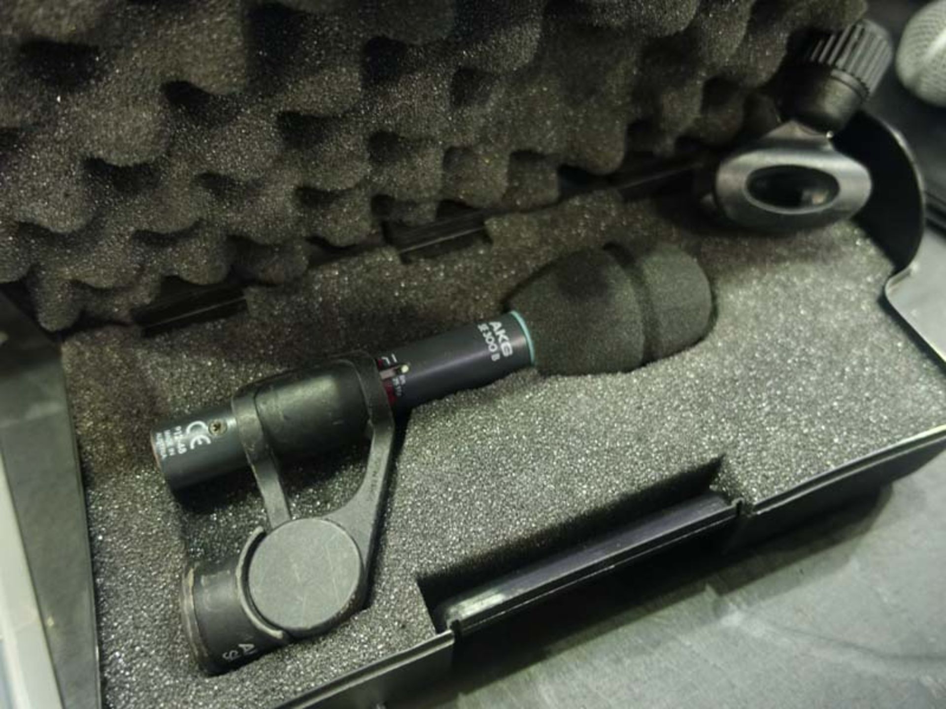 2 AKG model SE300B microphones in padded cases