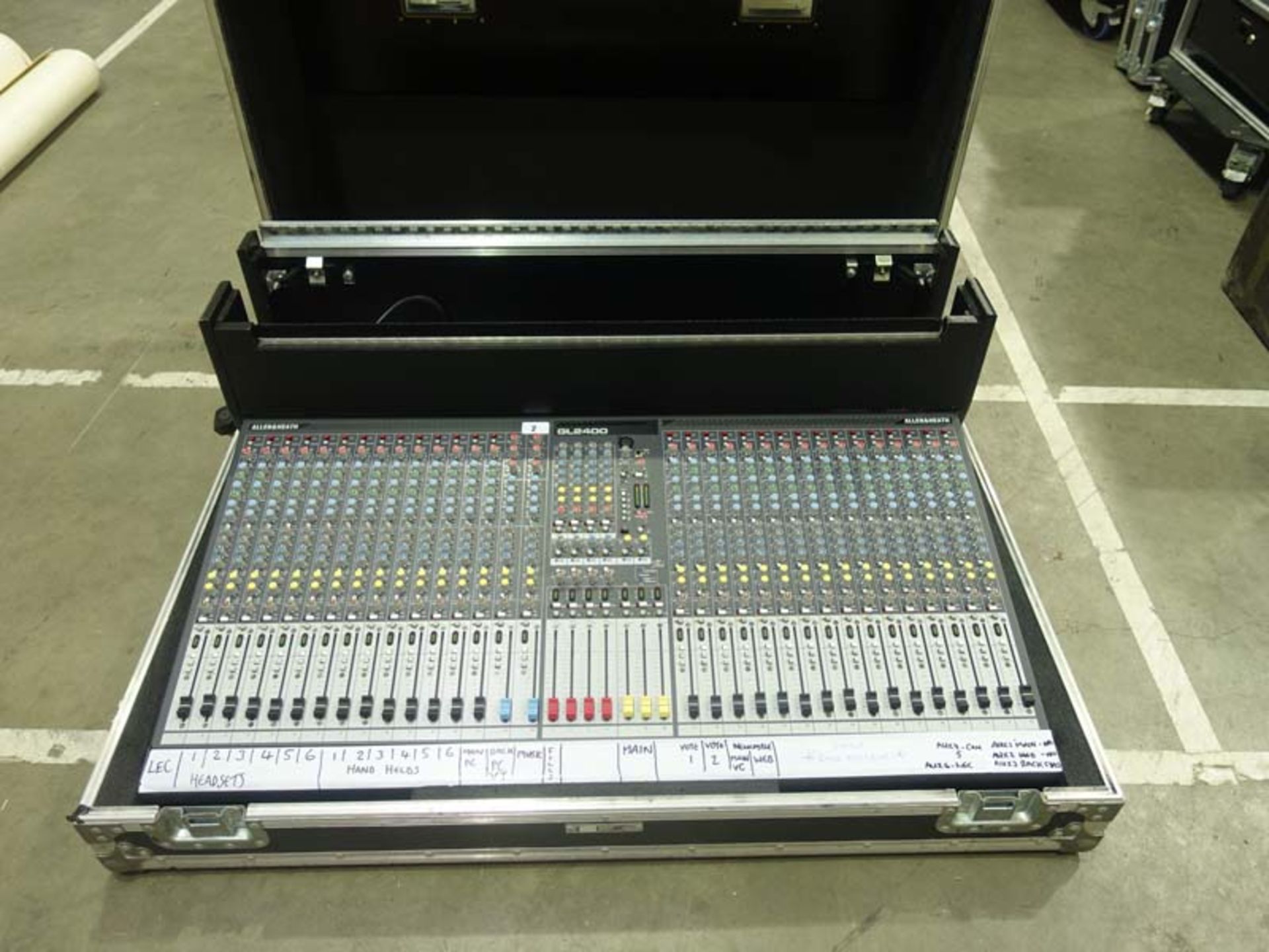 Allen & Heath model GL2400 32 channel mixing deck with wheeled flight case - Image 3 of 3