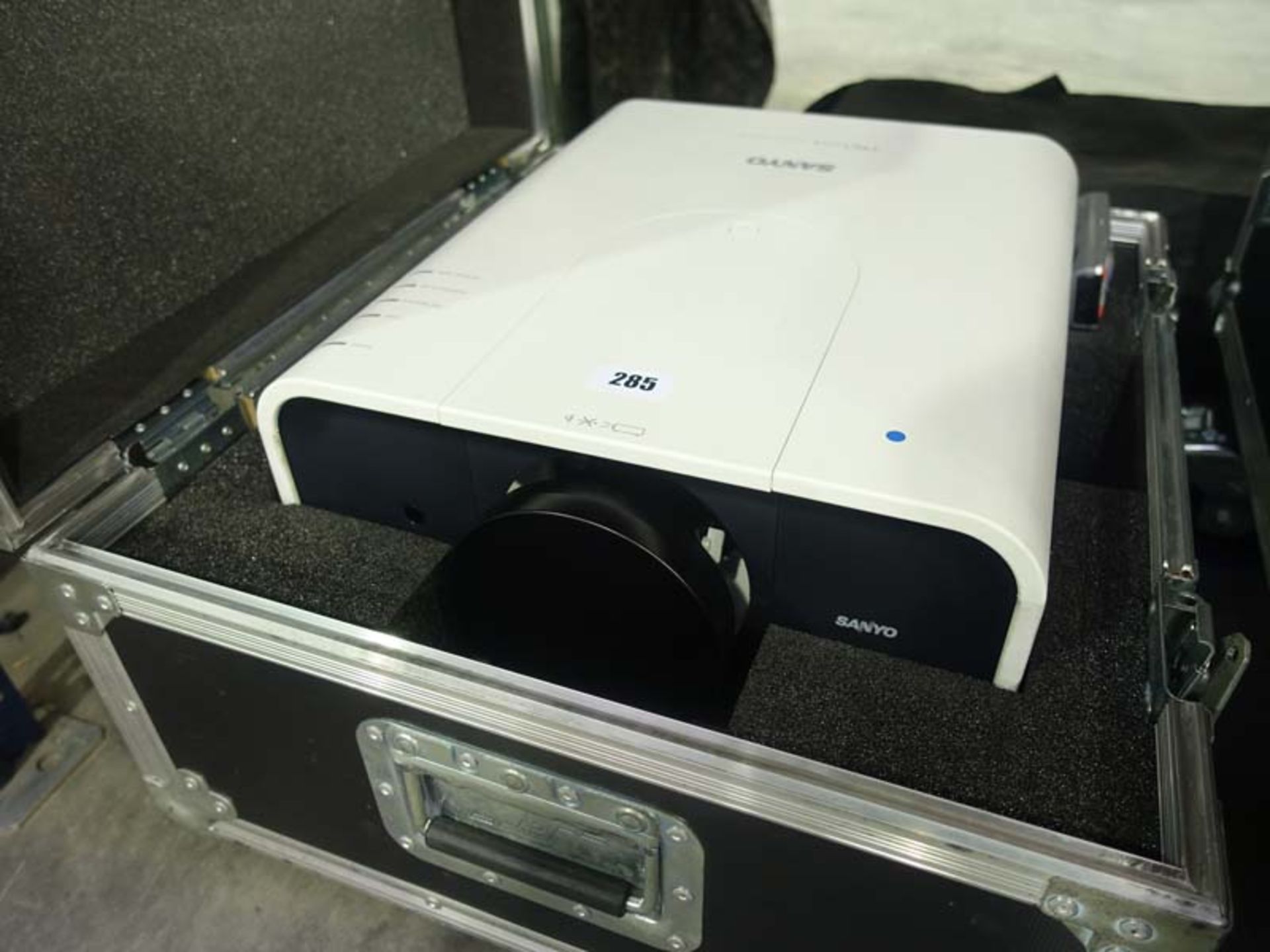 Sanyo Pro Xtra Multiverse projector with padded freight case