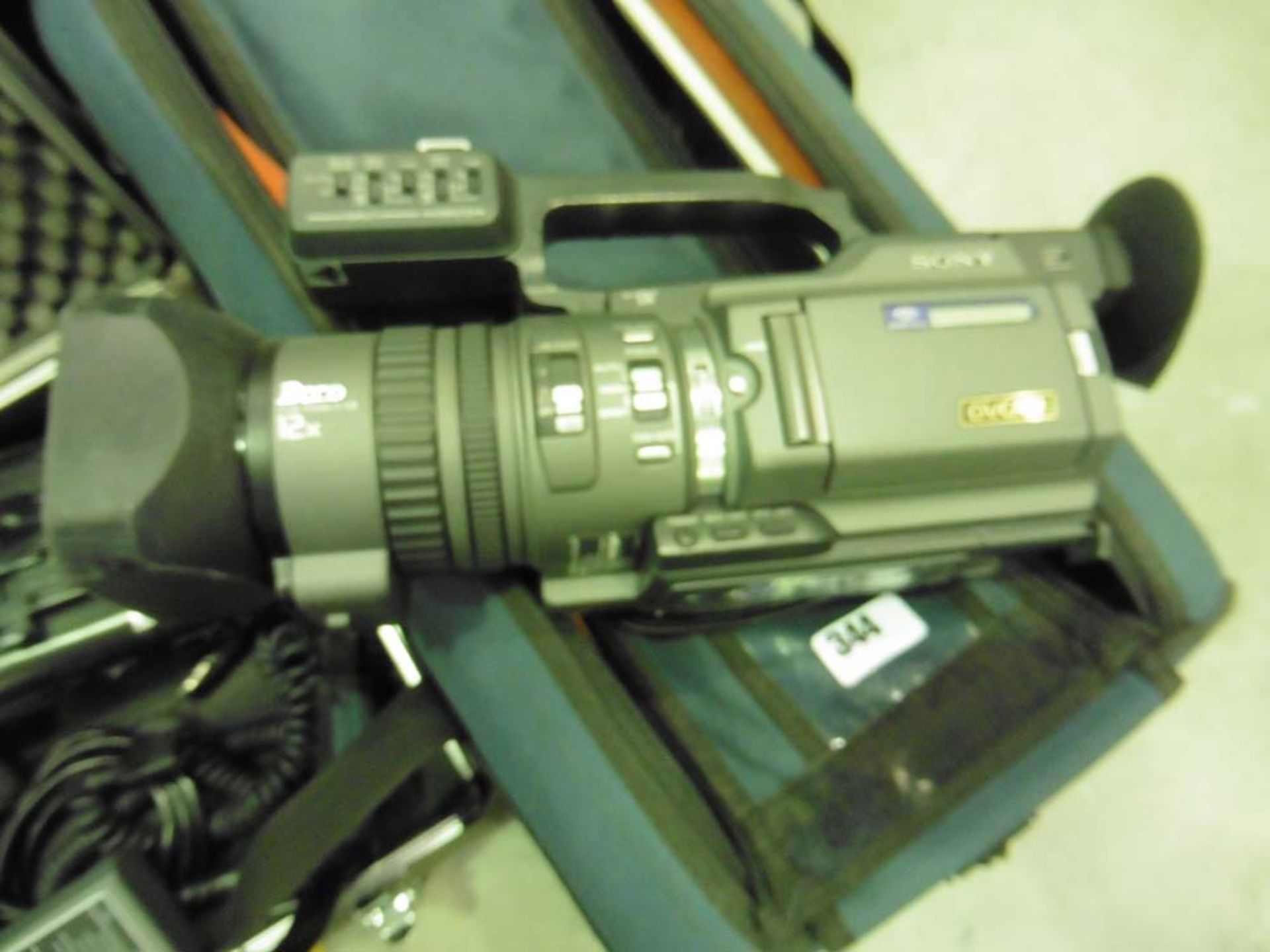 Sony model DSRPD150P digital camcorder and DVD plus mini DVD and Sony DVCam PowerHad EX and - Image 8 of 10