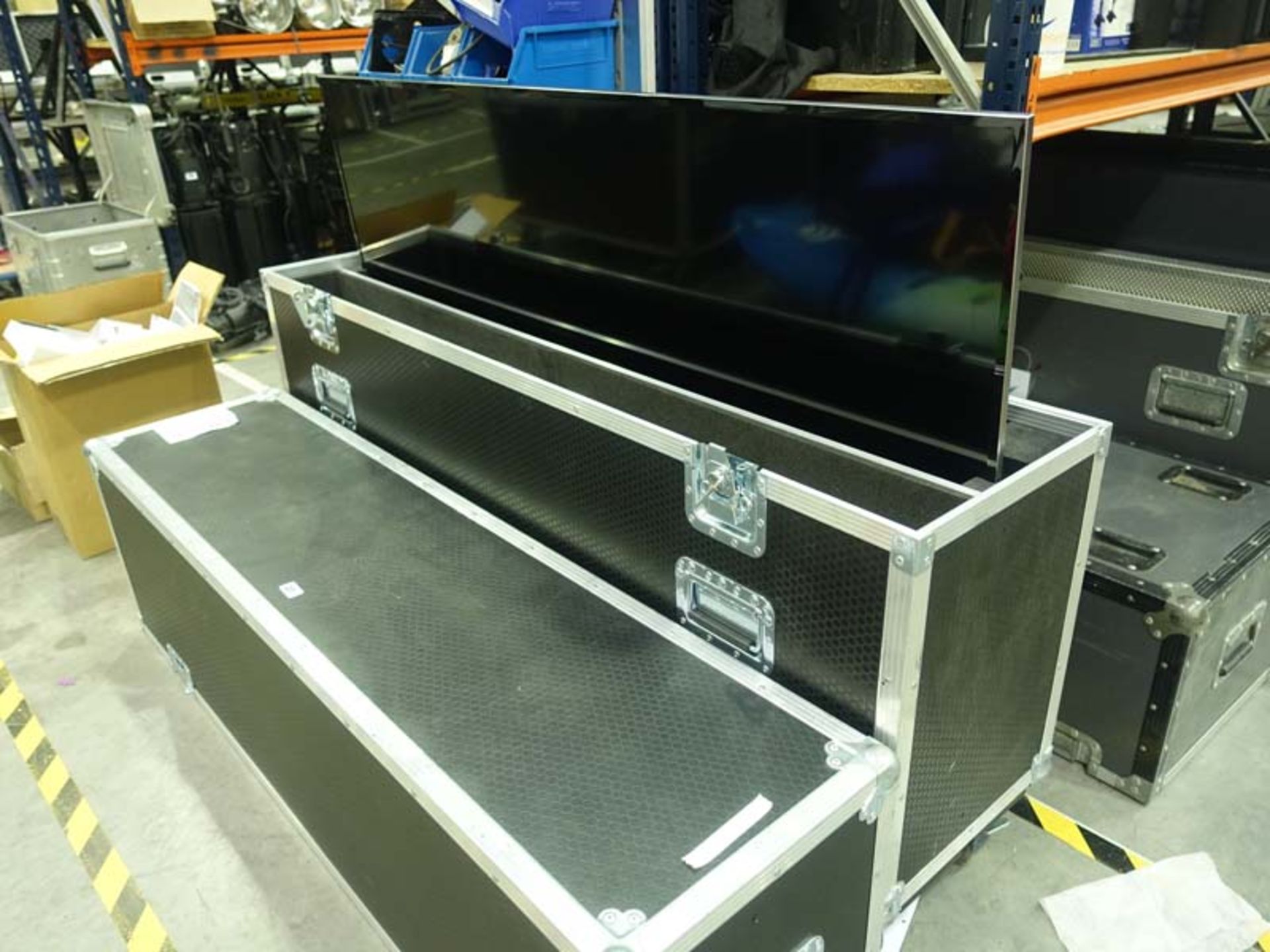 Samsung 65'' digital LED TV model UE65KU6400U with wheeled padded freight case