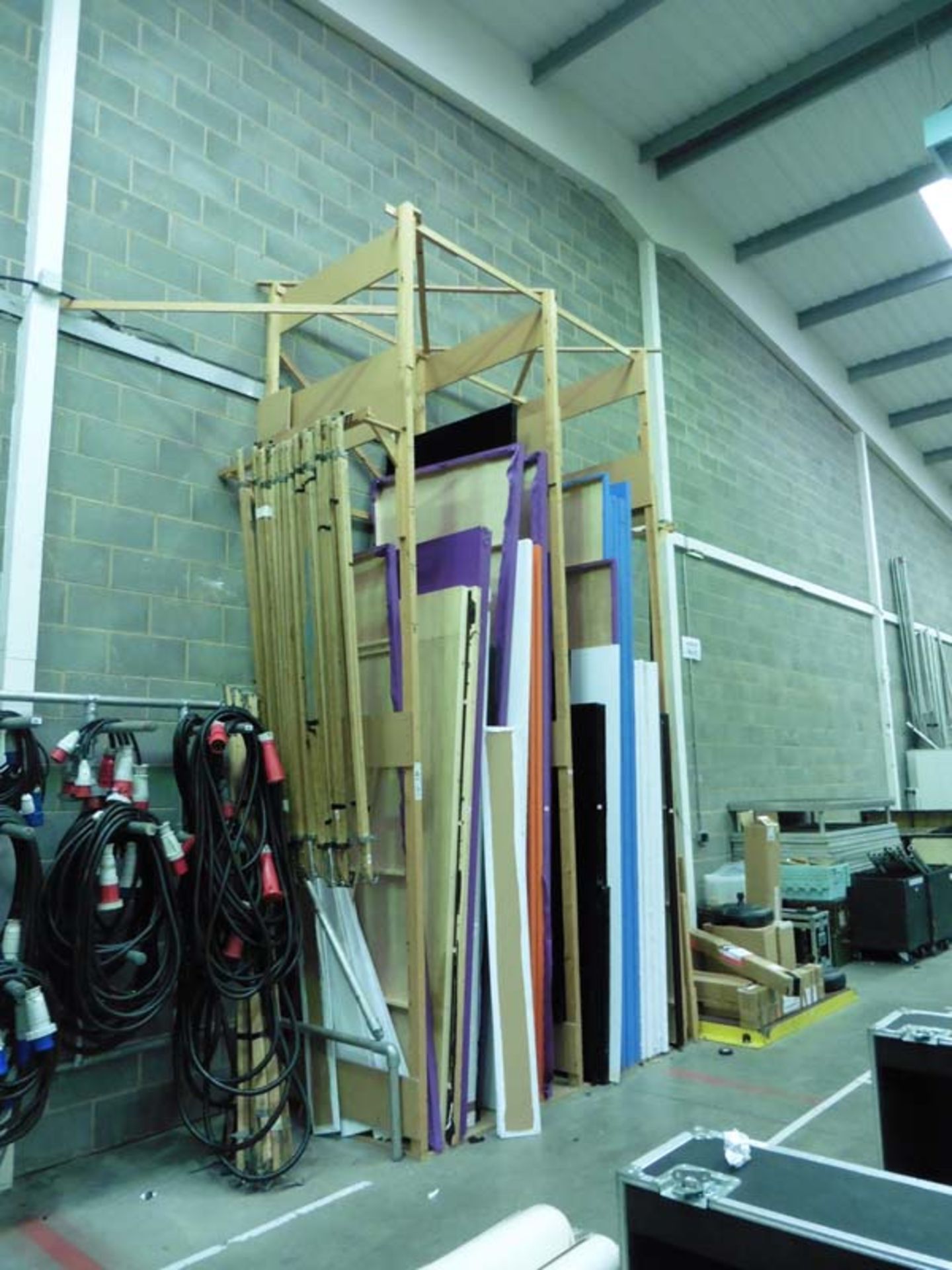 Quantity of wooden partition racking as fitted throughout warehouse (not including contents)